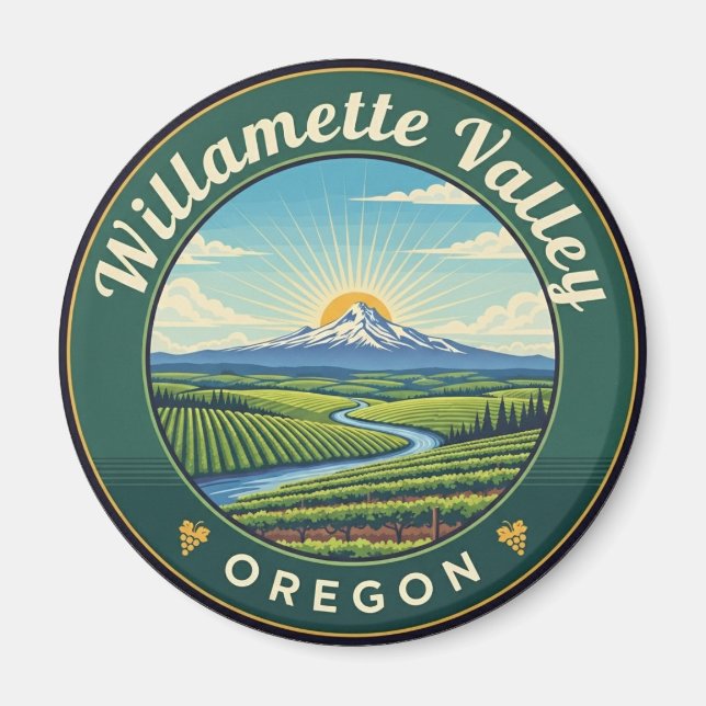 Aimant Oregon Willamette Valley Travel (Devant)