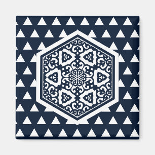 Aimant Oriental Bleu ottoman Turc Tracery Vector Art