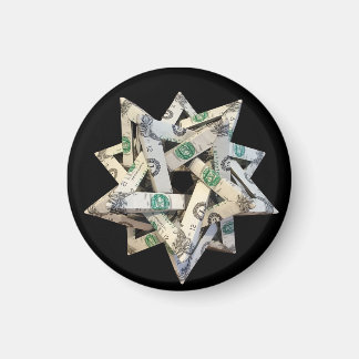 Aimant Origami d'argent Cinq tétraèdres sécants
