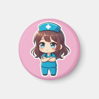 Aimant Original Chibi Nurse - Professional Calm