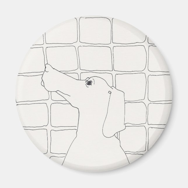 Aimant Original Chien Dessin Chien Chinois Année 2018 Mag (Devant)