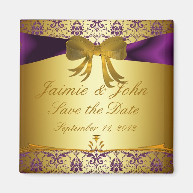 Aimant Ornate Purple or Damask Enregistrer l'aimant de da (Devant)