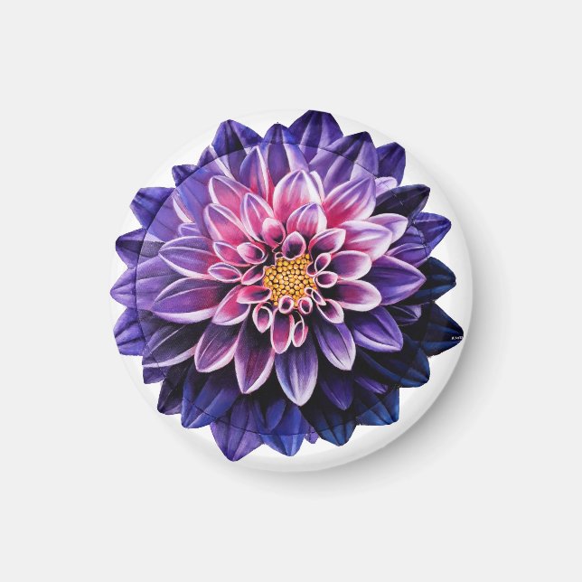 Aimant Ornement de Noël en céramique Dahlia (Devant)