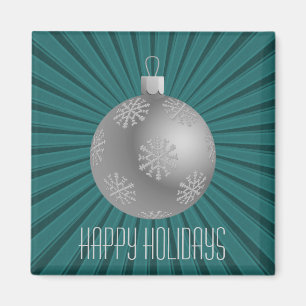 Aimant ornemental Starburst Stripes, Turquoise