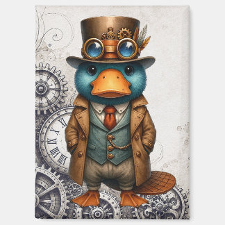 Aimant Ornithorynque Steampunk & Engrenages