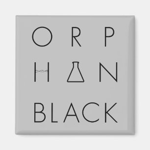 Aimant Orphelin noir Grille du logo