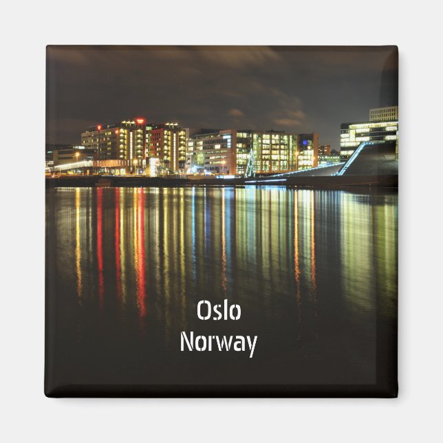 Aimant Oslo, Norvège la nuit (Devant)