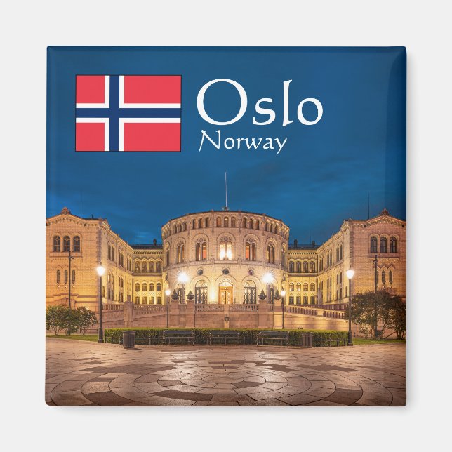 Aimant Oslo Norvège Souvenir (Devant)