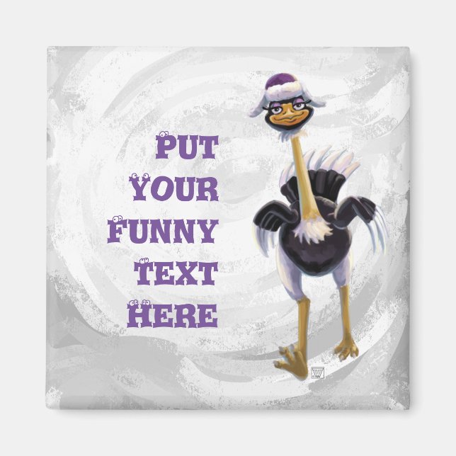 Aimant Ostrich de montagne (Devant)