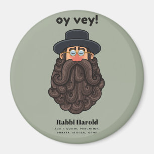 Aimant OUI ! Funny RABBI Peronalisé