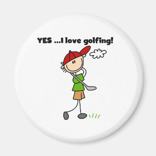 Aimant OUI j'aime jouer au golf