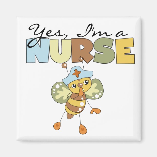 Aimant OUI, je suis infirmière T-shirts et cadeaux (Devant)