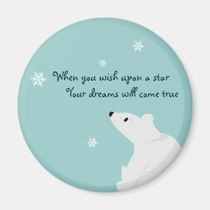 Aimant Ours blanc (bébé), flocon de neige, flocon de