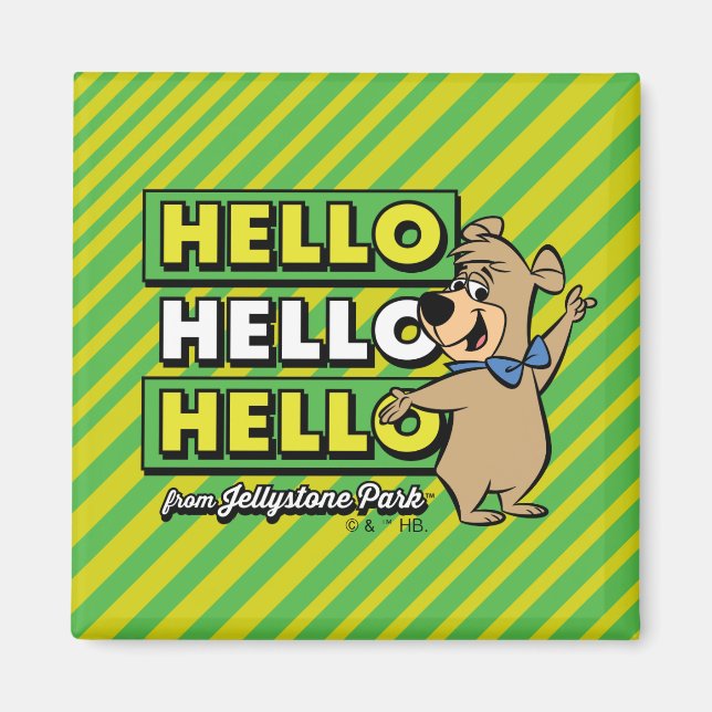 Aimant Ours Boo Boo Bonjour Bonjour Bonjour De Jellystone (Devant)