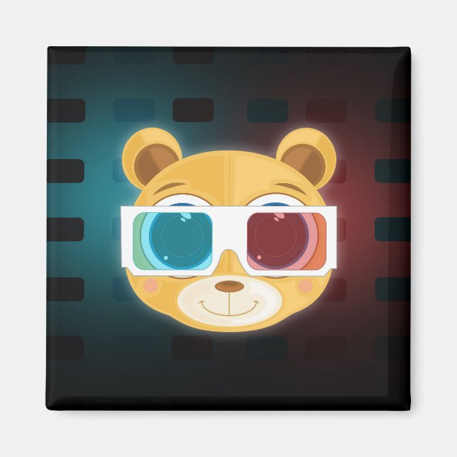 Aimant Ours en peluche - 3D (Devant)