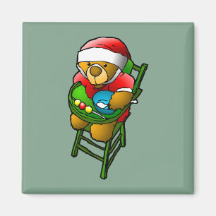Aimant Ours en peluche de Noël