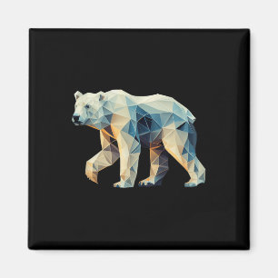 Aimant Ours géométrique polaire - Motif géométrique - Env