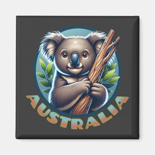 Aimant Ours Koala australien (Devant)