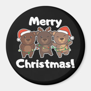 Aimant Ours Noël Animaux Ours Joyeux Magne de Noël