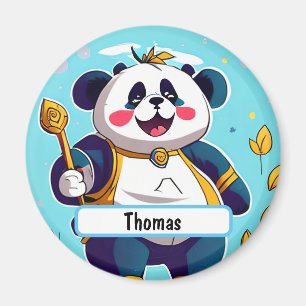 Aimant Ours Panda Cute Avec Nametag Personnalisable