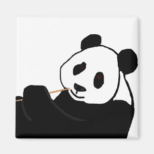 Aimant Ours panda mangeant l'aimant