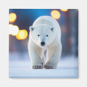 Aimant Ours Polaire Animau De La Faune Dans La Rue