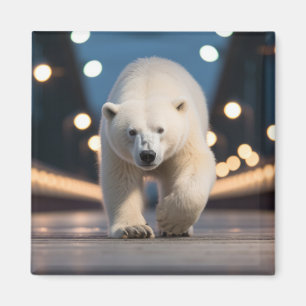 Aimant Ours Polaire Animau De La Faune Dans La Rue