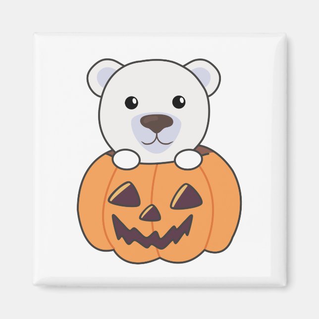 Aimant Ours Polaire En Citrouille Ours Polaires Doux Joye (Devant)