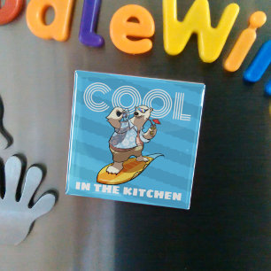 Aimant Ours polaire excentrique cool dans la cuisine surf