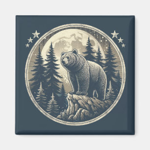 Aimant Ours sauvage classique/vintage