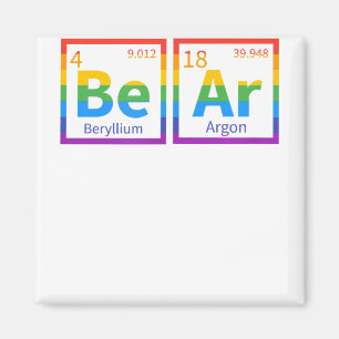 Aimant Ours Tableau Périodique Ours Gay Ours LGBT Pride A