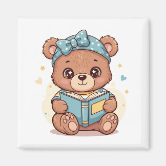 Aimant Ourson lisant un livre