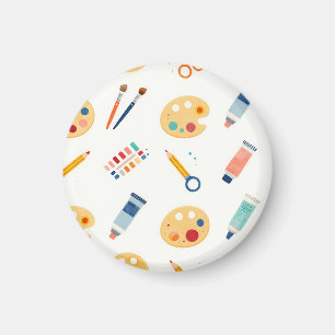 Aimant Outils de peinture d'artiste Motif Mignon Aquarell