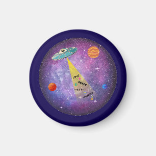 Aimant OVNI Alien vaisseau spatial étoiles