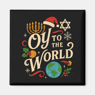 Aimant Oy pour le monde drôle Hanukkah Noël juif Ho