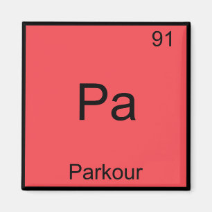 Aimant Pa - Parkour T-shirt symbole d'élément de chimie d