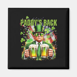 Aimant Paddy's Back Funny Trump Jour de la Saint Patrick