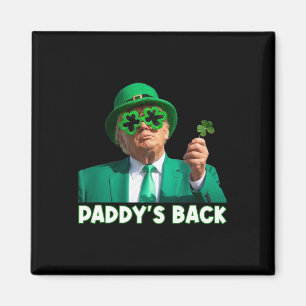 Aimant Paddy's Back Funny Trump Jour de la Saint Patrick