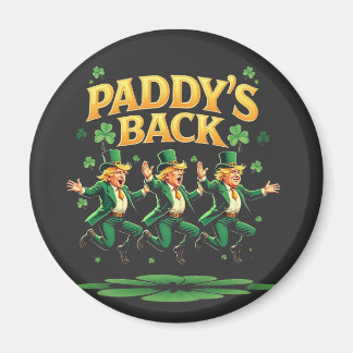 Aimant Paddy's Back Funny Trump St Patrick Day Leopard
