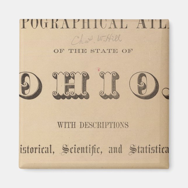 Aimant Page de titre d'un Atlas topographique (Devant)