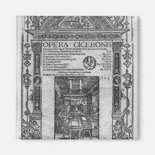 Aimant Page titre de "opéra Ciceronis", éditée 1520