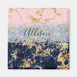 Aimant Paillettes et marbre personnalisés 