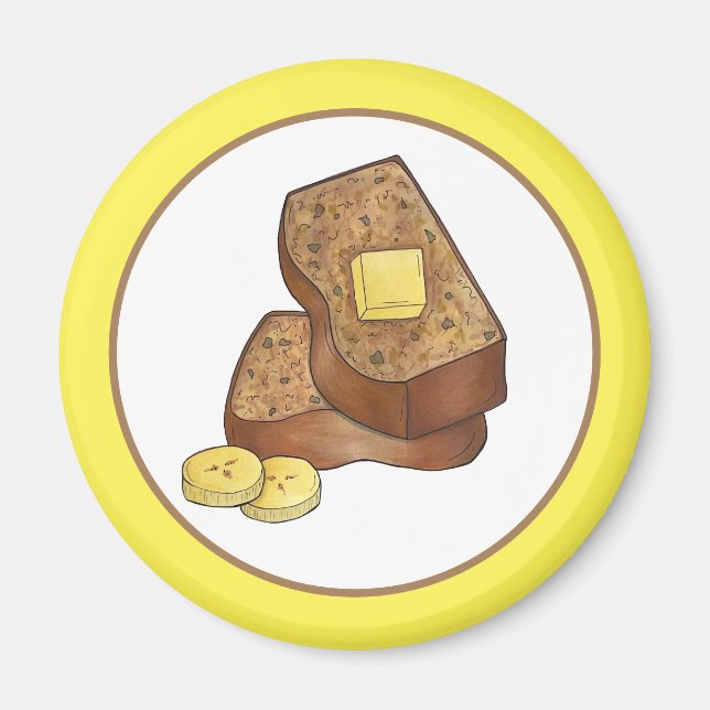 Aimant Pain De Banane Vente De Gâteau Maison Fabriquée À  (Devant)