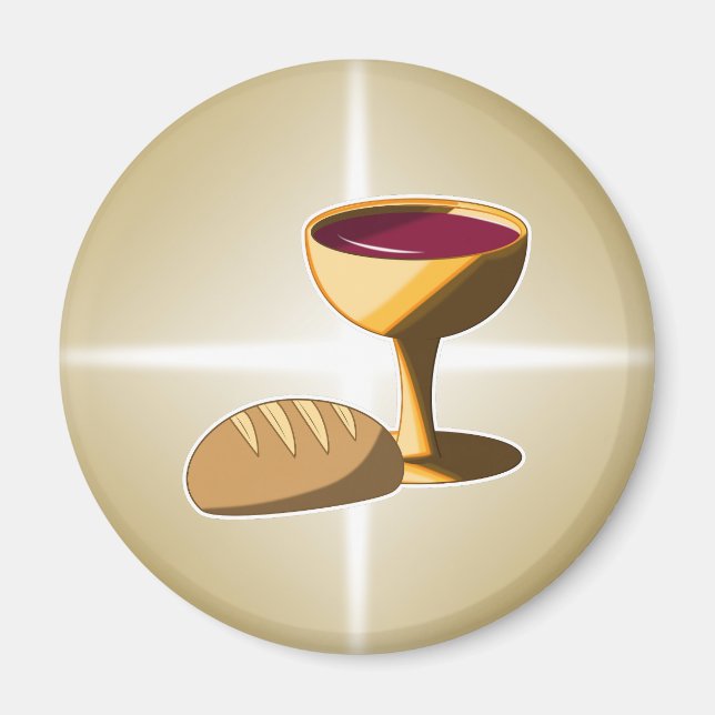 Aimant Pain et vin La Dernière communion de Pâques (Devant)