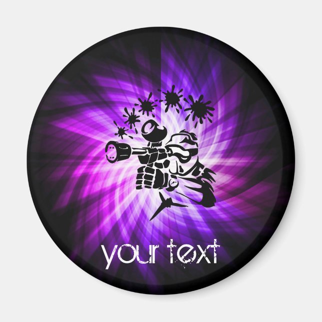 Aimant Paintball violet cool (Devant)