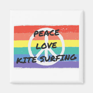 Aimant Paix. Amour. Kite surf
