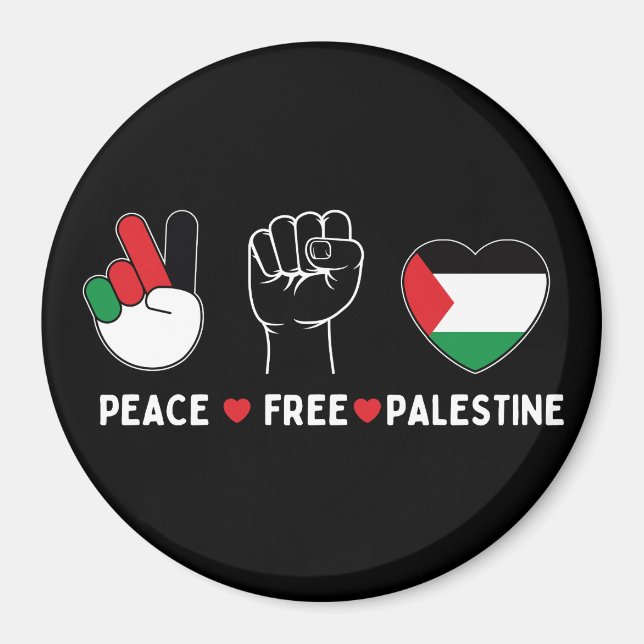 Aimant paix amour palestine -liberté pour les palestinien (Devant)