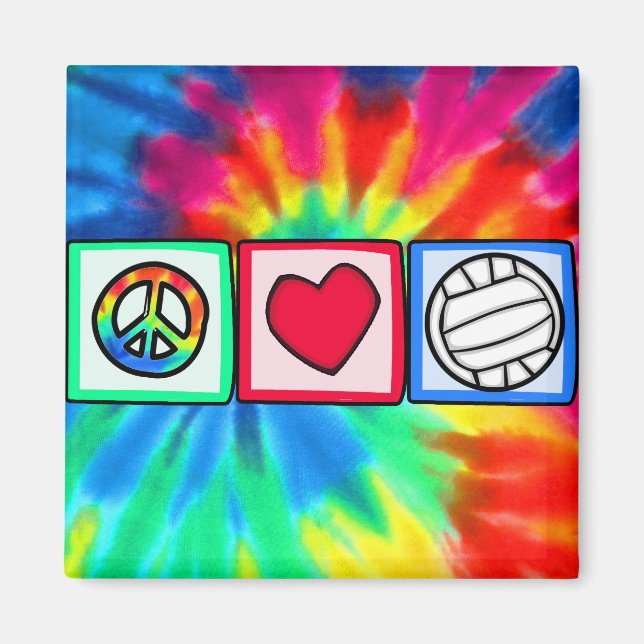 Aimant Paix, Amour, Volley-ball (Devant)