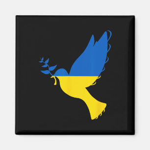Aimant Paix en Ukraine Colombe. Soutenez l'Ukraine. Souti