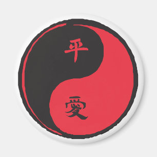 Aimant Paix et amour Yinyang